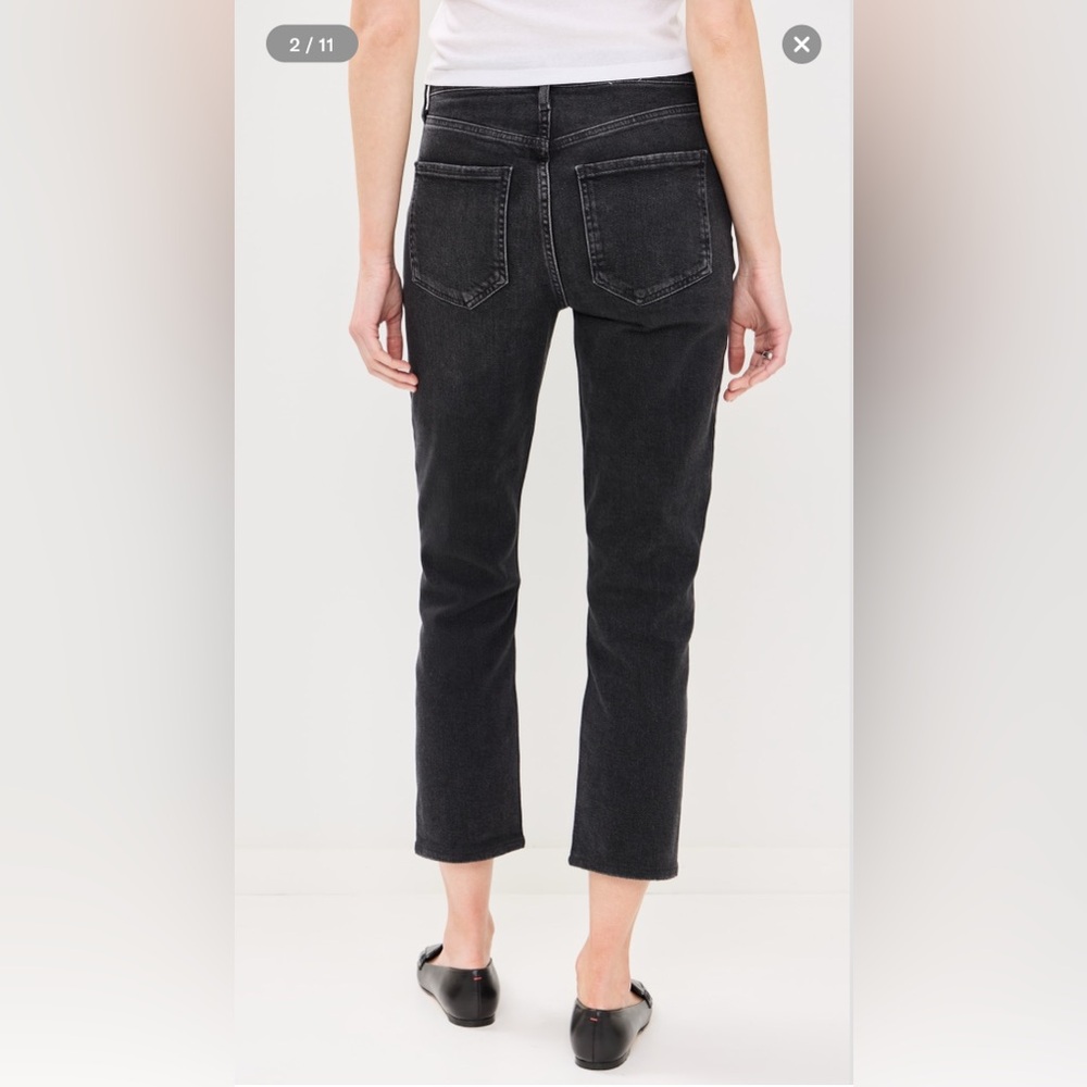 Agolde RILEY Women's Straight Leg Black Jeans